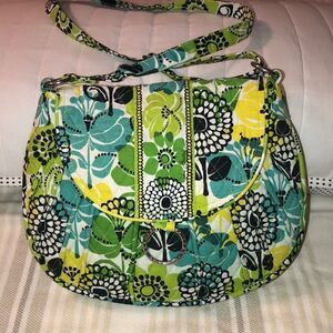 Vera Bradley “Limes Up” Cross Body Green White Yellow Black Quilted Bag